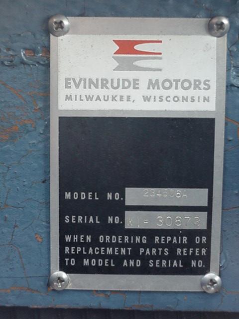 Evinrude Serial Number Lookup Chart